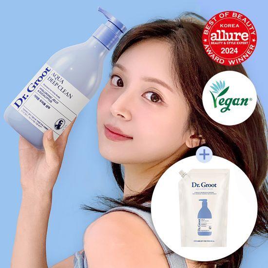 Dr. Groot Aqua Deep Clean Hair Loss Symptom Relief Shampoo 330ml+330ml (Oily Scalp/Itchy Scalp)