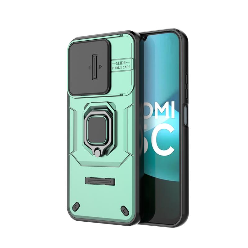 Чехол для телефона с выдвижной шторкой для Xiaomi Poco C85, противоударный, с кольцом-держателем, магнитная крышка для Poco C85, чехол для Poco C85, чехол для Poco C85, 6,9 дюйма