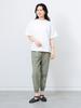 Beams Heart Linen Blend Dry Touch Jog Size M Women's Pants, Olive,