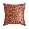 Gold Pink Textured Sequins Pillow Cover Zari Silk Handmade Embroidery Throw Pillow Covers Gold Pillow Cover - Warmth And Love