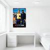 BIYZ IN THE HOOD Vintage Movie Poster Metal Tin Sign, Street Scene with Car & Men, Retro Wall Decor for Bar, Man Cave, Home, Clu