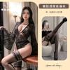 Purple Sexy Pajamas Mesh Lace Sheer V Neck Erotic Lace Mesh Trumpet Sleeve Jumpsuit Body Suits Women Rompers Sweet YVP7