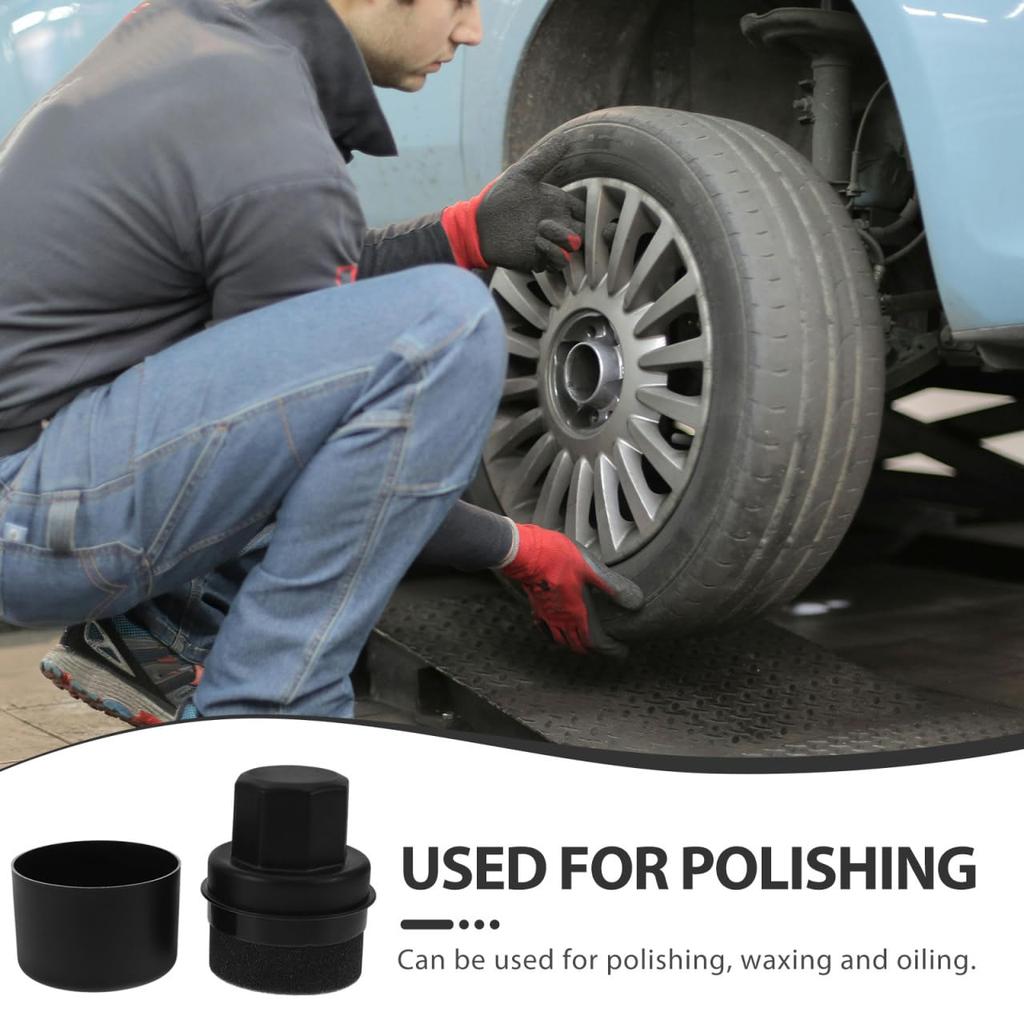 GLEAVI Щетка для блеска шин с аппликатором Ручной дизайн Аппликатор для средства для блеска шин Аппликатор для воска для шин Губка Губка высокой плотности, Пад,