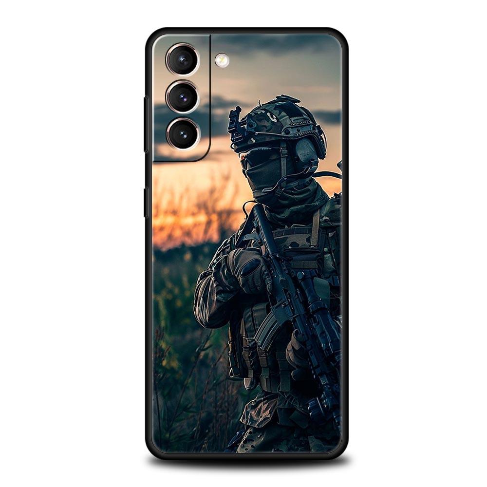 Чехол для телефона Спецназ Армии Военный Для Samsung Galaxy S25 S24 S23 S22 S20 Ultra S21 FE 5G S10 Plus S10E Мягкий ТПУ Чехол