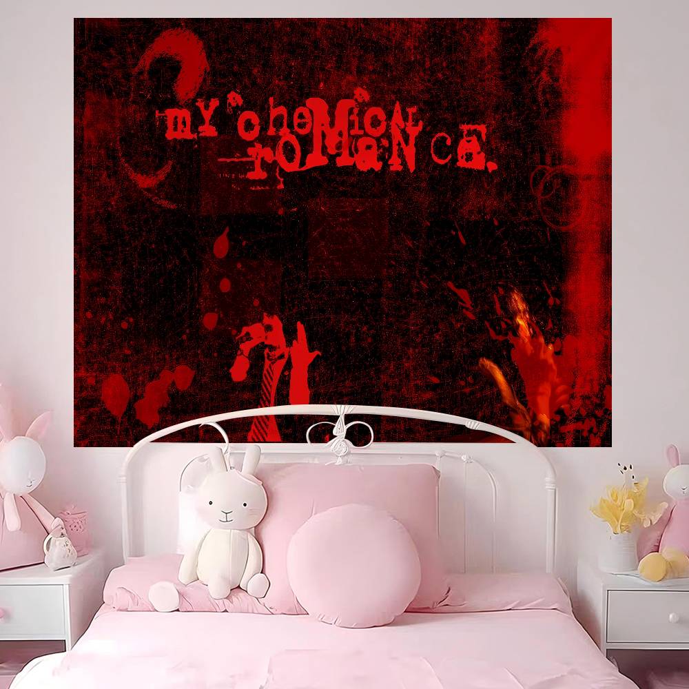 Band MMy CChemical RRomance MCR Hanging Bohemian Tapestry Hanging Tarot Hippie Wall Rugs Dorm Home Decor