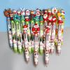 Creative Christmas 6-Color Ballpoint Pen with Cartoon Santa Claus - Ideal for Holiday Journaling and Student Prizes.