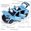 1/32 Porsche Macan T SUV Модель автомобиля из цинкового сплава, литая игрушка-симулятор со звуком и светом, коллекционная, украшает подарок на день рождения мальчика