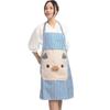Stripe Cartoon Apron with Pockets Pig Pattern Apron Adjustable   Household