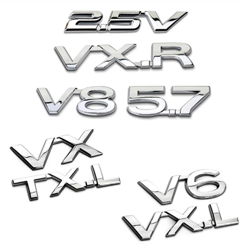2,5 В V6 V8 VX VXR TXL VXL эмблема для Toyota Reiz Land Cruiser Prado Rav4 Tundra наклейка на крышку багажника смещение автоаксессуары