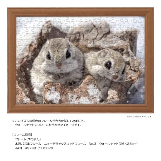 Yanoman [Made in Japan] 300-Piece Jigsaw Puzzle: Warm Ezo Flying Squirrel (26x38cm) 03-968, includes