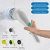 360° Vibration Electric Cordless Motorized Cleaning Brush and Five Interchangeable Brush-Heads,Handheld Power Shower Scrubber
