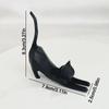 Stretching Kitten Funny Cat Ornaments Carved Kitten Statue Minimalist Cat Sculpture  Garden