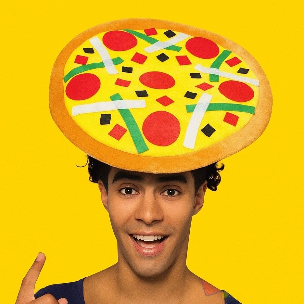 Друзья Шляпа с картошкой фри на Хэллоуин Забавный персонализированный обруч для волос с тако Желтая ткань Креативная шляпа-пицца Вечеринка