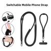 Adjustable Length Mobile Phone Lanyard Switchable 3-in-1 Phone Chain  Men Women
