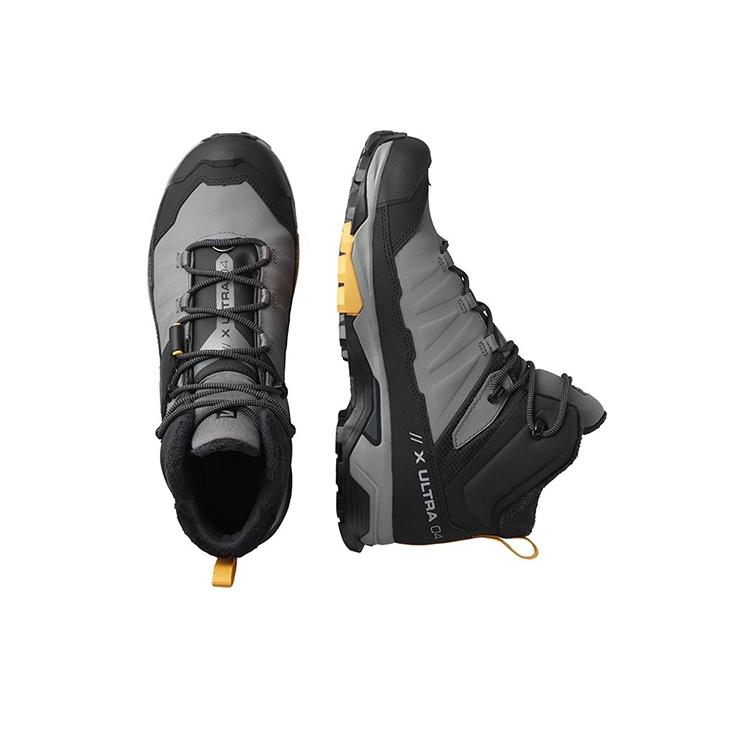 SALOMON Мужские кроссовки X Ultra 4 Mid CSWP Quiet Shade Black Warm-Apricot L41355200
