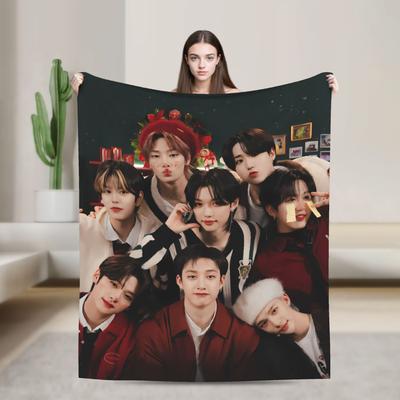 S-StrayKids Одеяло Качество Супермягкое K-pop Мальчики Группа Плед Зима Дети Гостиная Узор Покрывало