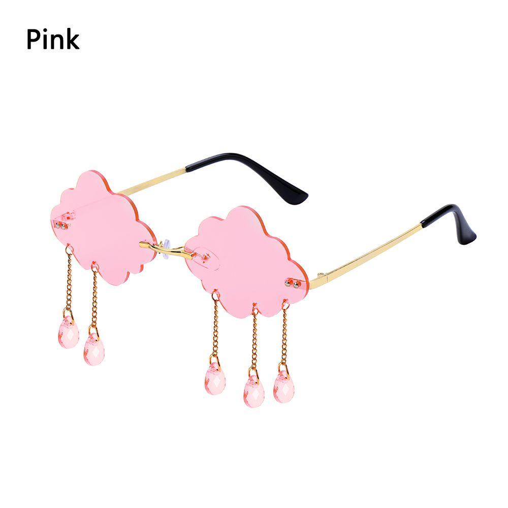 Cloud Shaped Shades Steampunk Sunglasses Disco Glasses Rimless Sunglasses Clouds Tassel Sunglasses