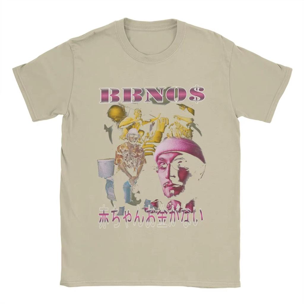 Винтажные футболки BBNO$ Vintage Bootleg для мужчин с круглым вырезом, 100% хлопок, футболки с коротким рукавом, одежда с принтом