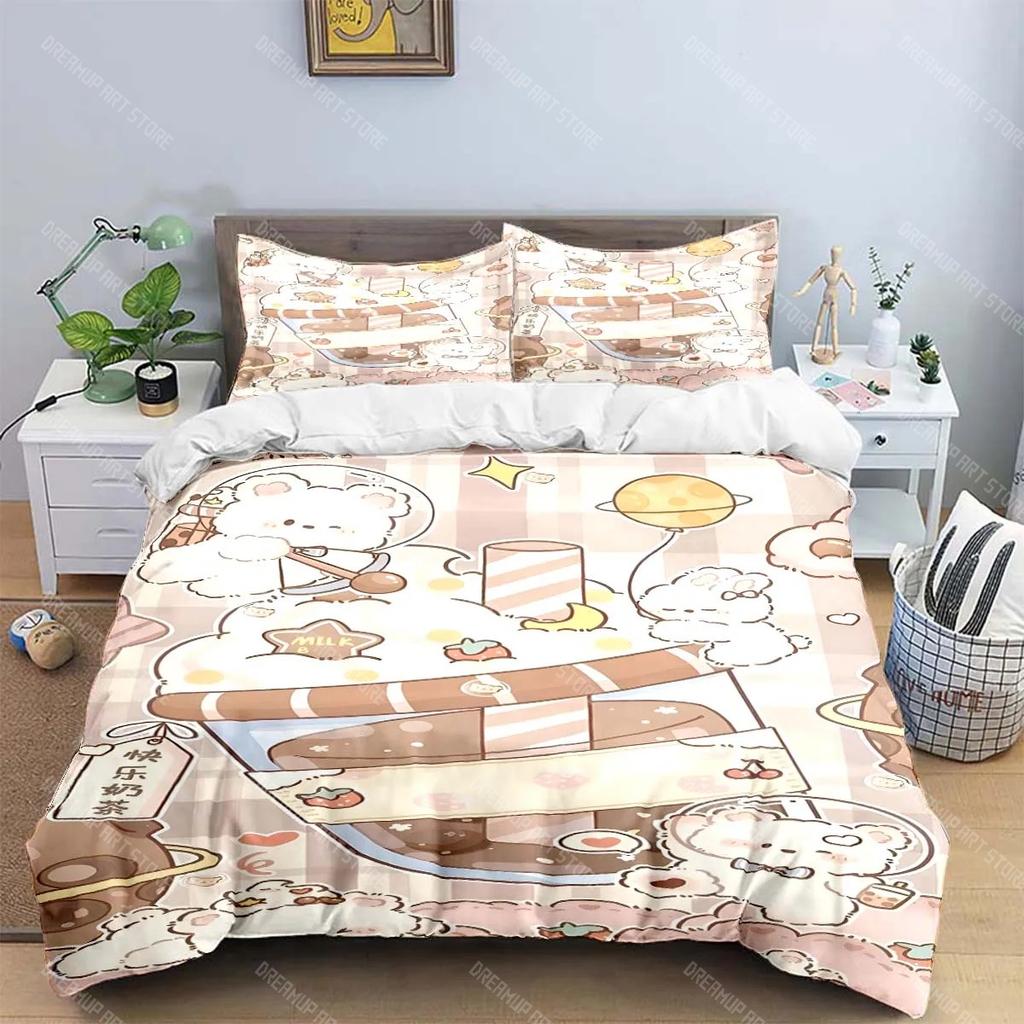 Подарок для девочки и мальчика Изысканные мультяшные обои B-bubu Аниме Цифровая печать Постельный комплект Пододеяльник Одеяло Кровать Молодежь Дети