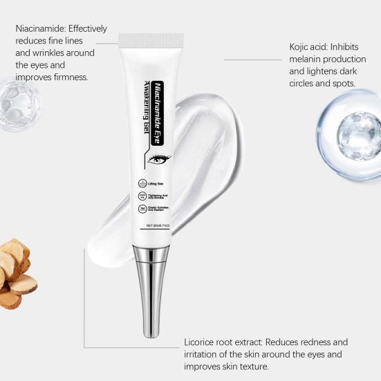 Крем-гель для глаз с ниацинамидом устраняет мелкие морщинки, темные круги, устраняет морщины, сыворотка для глаз увлажняет, укрепляет кожу, арбутин, глутатион, антивозрастной крем для глаз