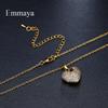 Emmaya Fashion Charm AAA Cubic Zircon Multicolor Romantic Heart Pendant Jewelry Necklaces For Woman Wedding Party Gift