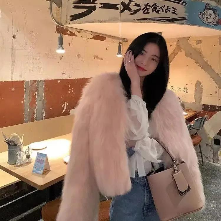 Thick winter new imitation fox fur light fur women's short fur top coat