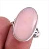 Natural Pink Opal Gemstone 925 Solid Sterling Silver Jewelry Ring Size 9.5 P5I18