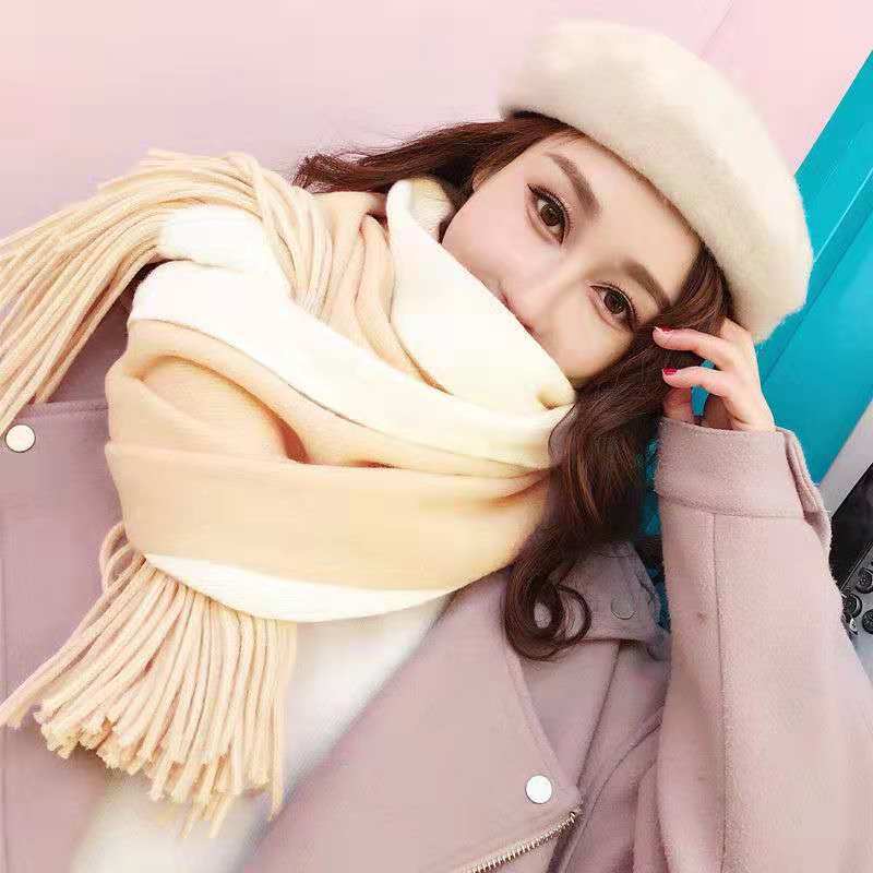 Women Plaid Scarves, Thickened Warm Scarves for Male and Female In Winter Warm Scarves