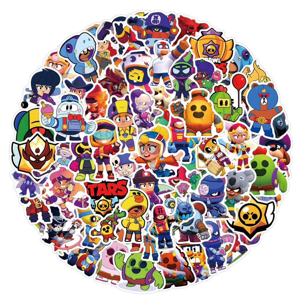 Мультяшные граффити-наклейки Brawl Stars: 50-110 Водонепроницаемые для DIY, для чашек и чемоданов