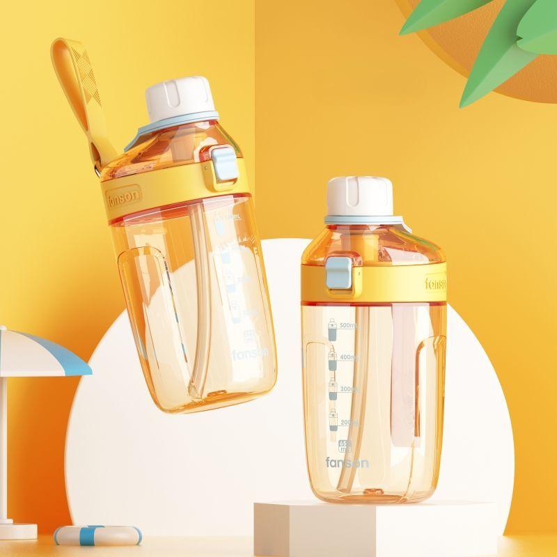 Соломенный тип, простая портативная чашка для воды, фитнес-спортивная бутылка для воды, студенческая водонепроницаемая пластиковая чашка для воды