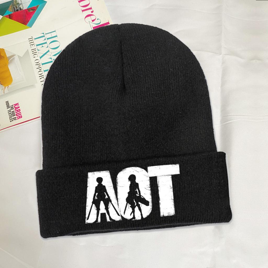 Атака Титанов Shingeki no Kyojin Titan Killers Вязаная шапка Женские шапки унисекс Skullies Зимние шапки Аниме Манга Кепка AOT