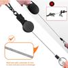 Heave Duty Badge Reels Retractable Keychain Badge Holders Reel Carabiner Badge Holder for Card Name Keychain