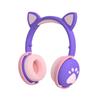 Bluetooth-наушники, светящиеся милые светодиодные, кошачьи ушки, лапки, подарок для девочек, детская гарнитура, беспроводная, HIFI, стерео, бас, разъем 3,5 мм, с микрофоном