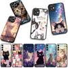 Мультяшный котенок Кошачьи глаза Милый чехол для телефона для Apple iPhone 16 15 14 Plus 13 12 Mini 17 Pro Max + ProMax 16E Air Case