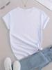 Casual Sports Loose Heart Graphic T-shirt Leopard Print Round Neck Letter Printed Summer Tees Top Women's Graohic 90s T Shirt