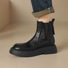 Модные новые осенне-зимние женские ботинки на платформе для женщин, с круглым носком, короткие ботинки, модные ботинки на толстом каблуке, рыцарские ботинки, ручная работа