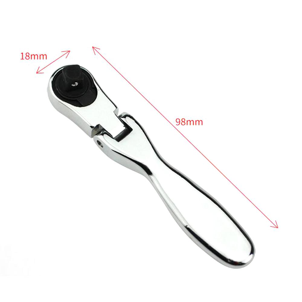 Мини-ключ с храповым механизмом, 14 дюймов, реверсивный ключ с храповым механизмом из хром-ванадиевой стали, 72 зуба, с головкой