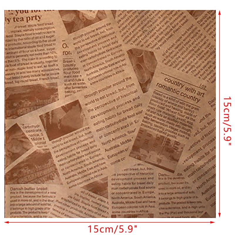 30 листов маслостойкой вощеной бумаги для упаковки хлеба, сэндвичей, бургеров, картофеля фри