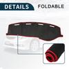 Dashboard Dash Cover Mat Pad for Honda Civic 2001-2005 Protector Pad Black Red