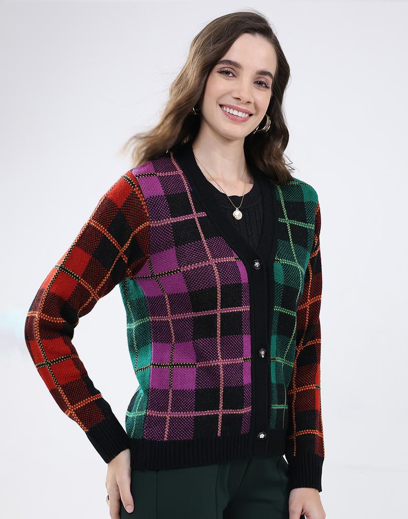 MONTE CARLO Женский кардиган с V-образным вырезом и рукавами полной длины