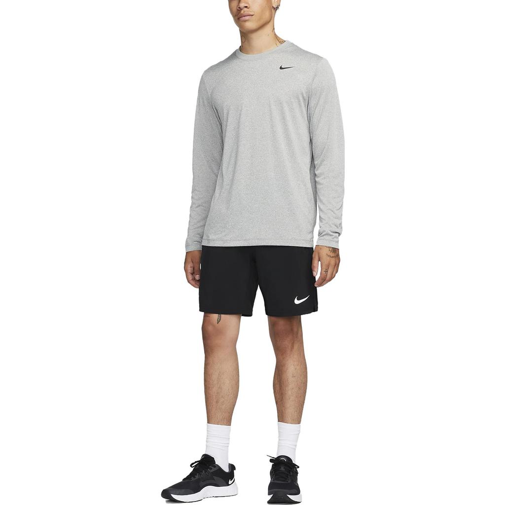 Nike T Shirts Men's Gray Crew Neck Moderate DX0993-063
