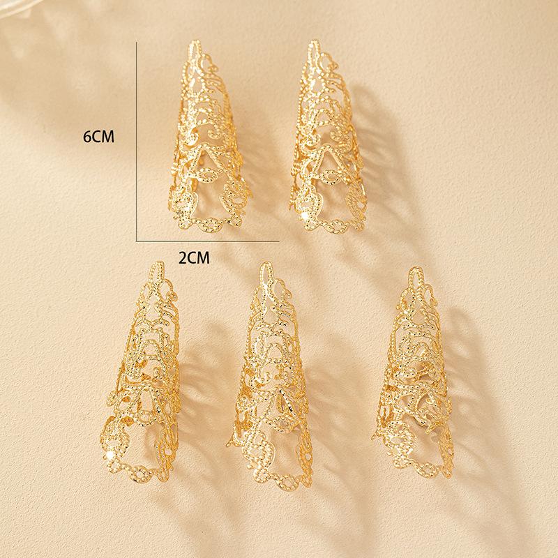 Новый модный тренд набор пальцев женский индивидуальный дизайн чувство полые узоры ногти