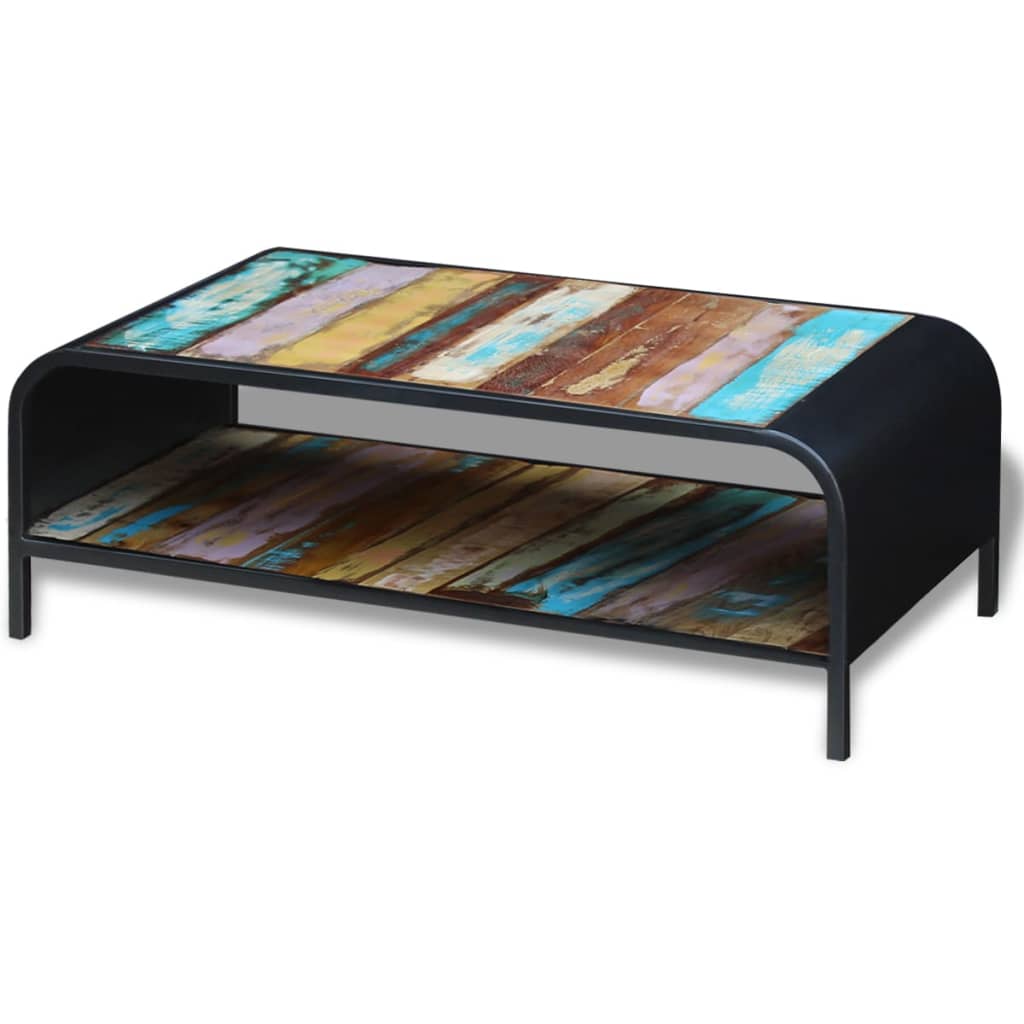 Vintage Style Solid Reclaimed Wood Coffee Table