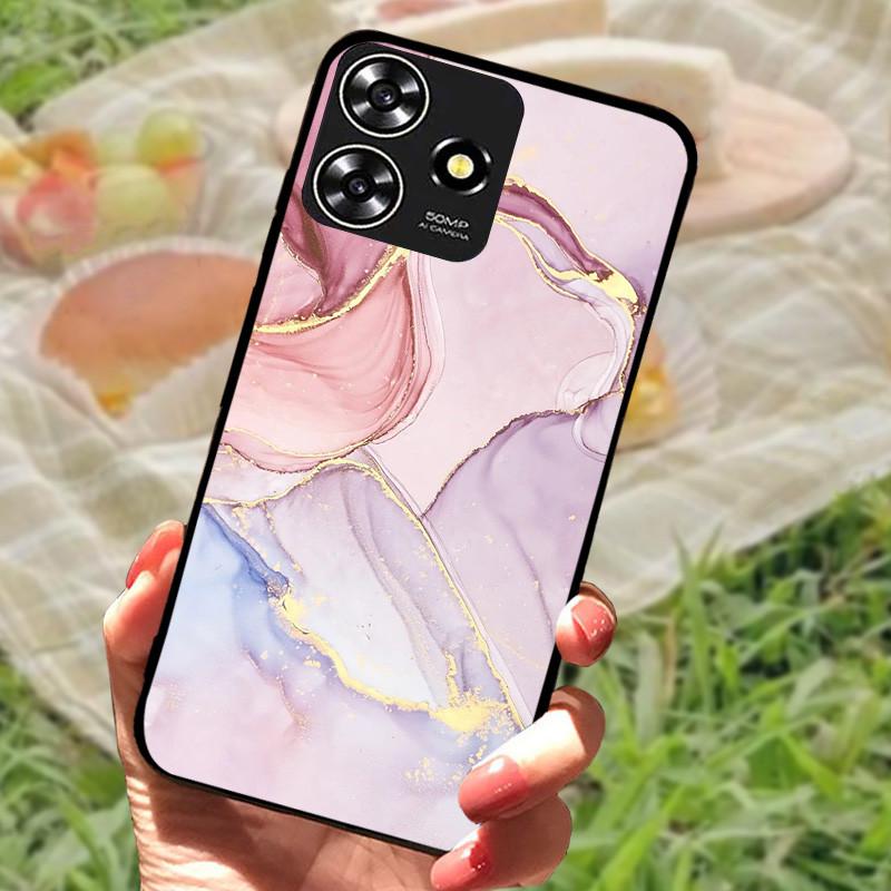 Для ZTE Blade V50 Умный Чехол-Крышка Силиконовый Мягкий Мраморный Черный Бампер Funda Coque для ZTE V50 Дизайн 4G Защитный V50Smart