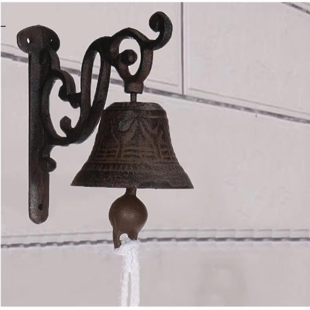 Metal Retro Outdoor Bell Rustic Wall Mounted Bell Welcome Decor Vintage Doorbell  Yard Decor