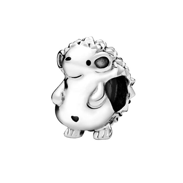 Стерлингового серебра 925 пробы, сердце, лапа животного, прозрачная снежинка, сверкающая корона, подвеска в виде тыквы, подходит для оригинального модного браслета