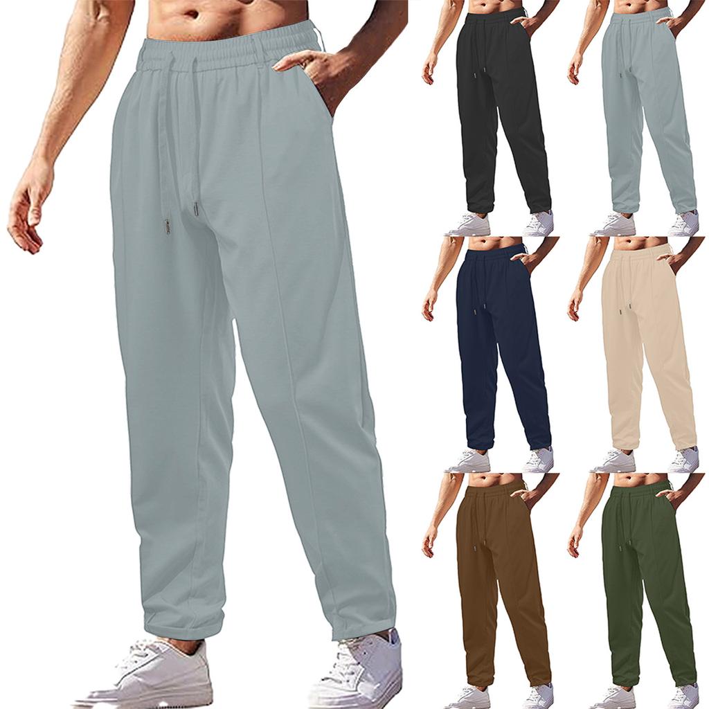 Spring And Sports Fitness Solid Color Trousers Loose Running Casual Large Size Sweatpants Cotton