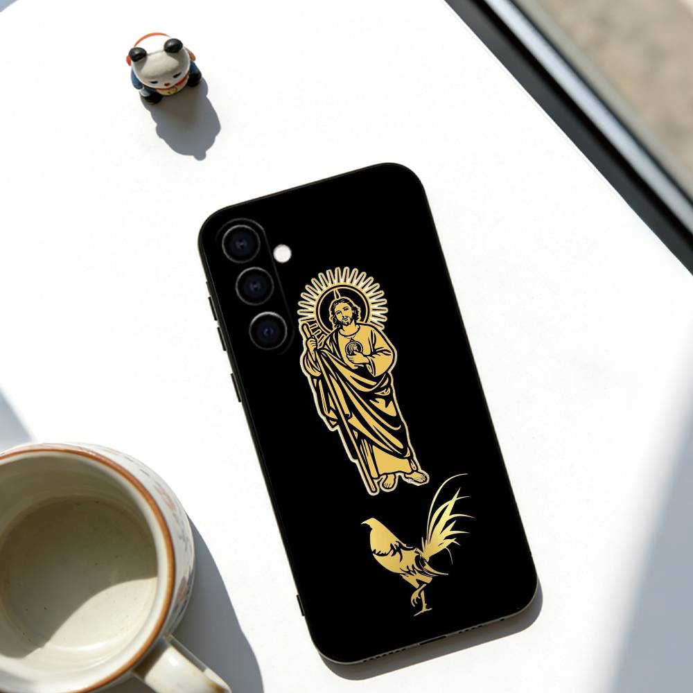 San Judas Tadeo ART  Phone Case For Samsung Galaxy A73,A72,A71,A70,A53,A52,A51,Soft Silicone Black Cover