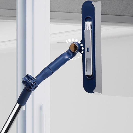 Стеклоочиститель с гибкой угловой головкой, панель с вращением на 180 градусов, двусторонний скребок, встроенная щетка, многоугольный инструмент для чистки стекла