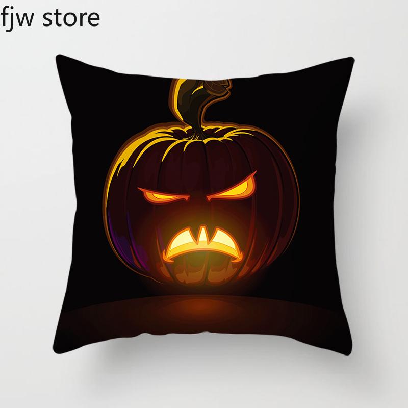Halloween Decoration Pillowcase Pumpkin Ghost Face  Party  Sofa Cushion Cover Bedroom Home Decor 45x45cm